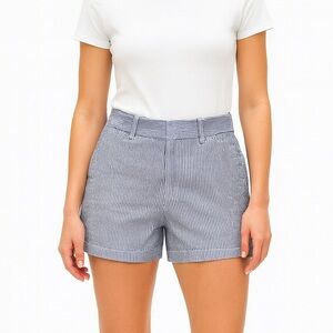 Tommy Hilfiger Blue and White Striped Shorts
